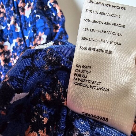 NWOT FREE PEOPLE BOHO PATTERN PLAY LINEN BLEND SHORT DRESS SZ MEDIUM - Picture 14 of 16